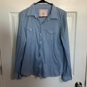 I Love H.Eighty One Button Down Light Blue Flannel. Size Medium.
